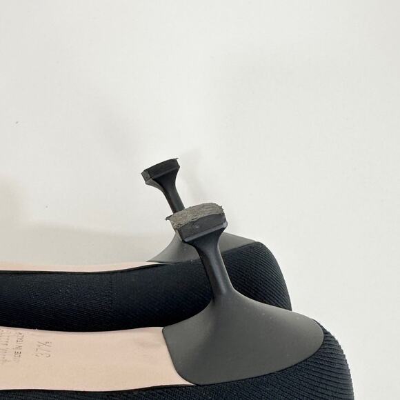 Miu Miu Kitten Heel Sock Boots Shoes Black Logo Pointed Toe EU 37.5 US 7.5 - Picture 9 of 14